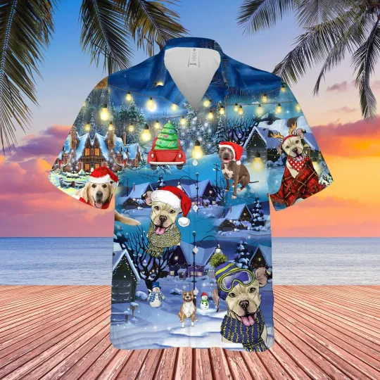 Discover Dog Merry Christmas Unisex Hawaiian Shirt Full Size S-5XL