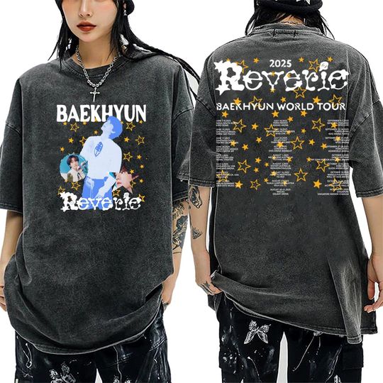 Discover Baekhyun Reverie World Tour 2025 Mineral Wash T-Shirt