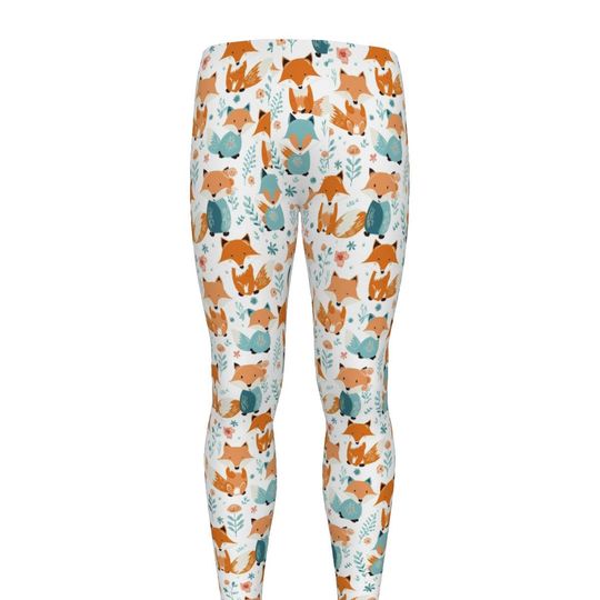 Discover Colorful Fox Leggings, Gift for Her