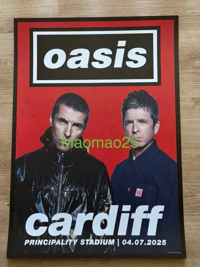 Discover OASIS July 4 2025 Cardiff Tour Poster  Liam Noel Gallagher