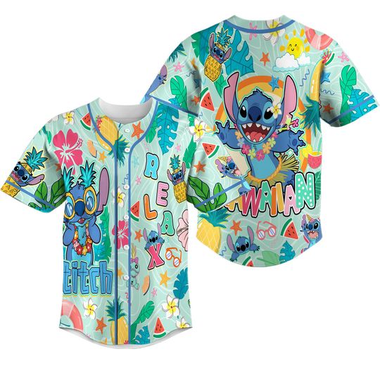 Discover Disneyyland Stitchh Baseball hBaseball Jersey