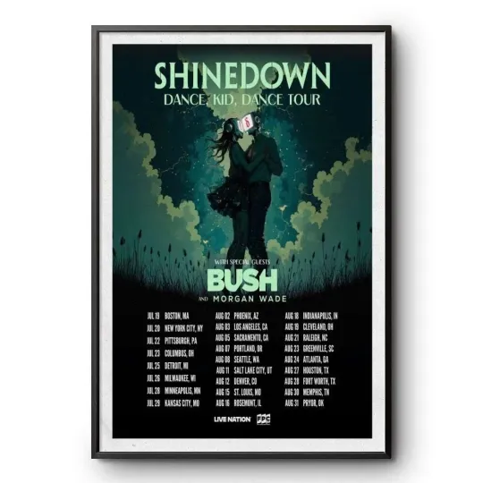 Discover shine down Dance, Kid, Dance Tour 2025 Poster 24x36