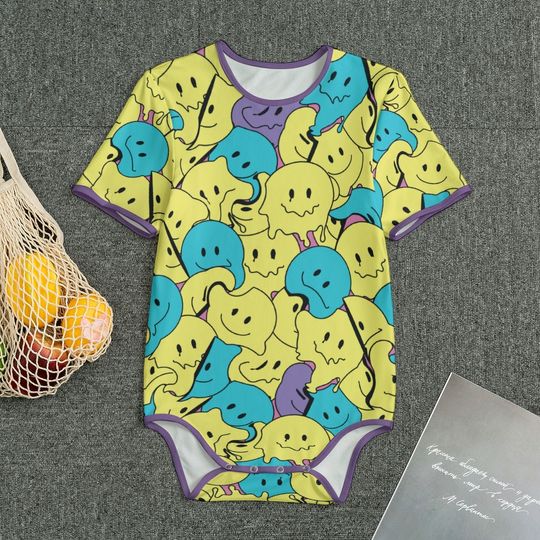 Discover Melting Smiley Faces Adult Onesie