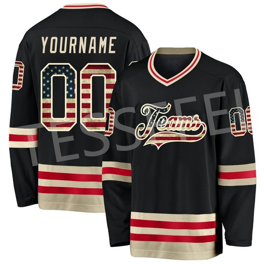 Discover Custom Name Hockey Jersey, Vintage Team Logo Hockey Jersey