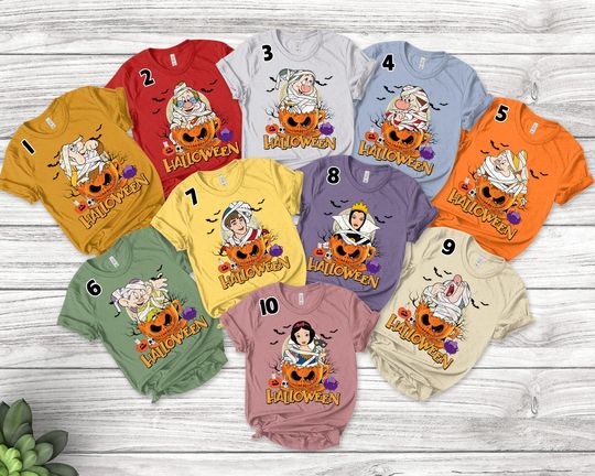 Discover Seven Dwarfs Halloween Matching Tee/Seven Dwarfs Shirt/