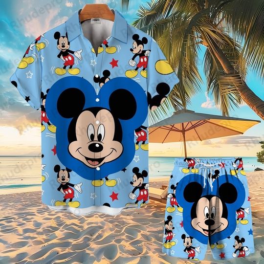 Discover 2025 Mickeyy mouse Hawaiian Shirt Set Mouse Cartoon