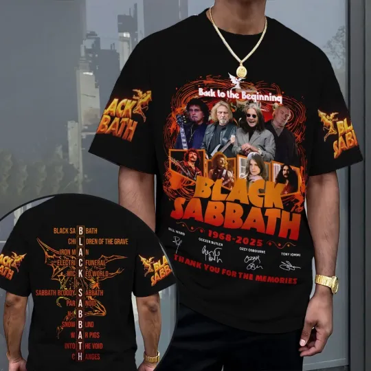 Discover Black Sabbath 3D Apparel shirt tour 2025