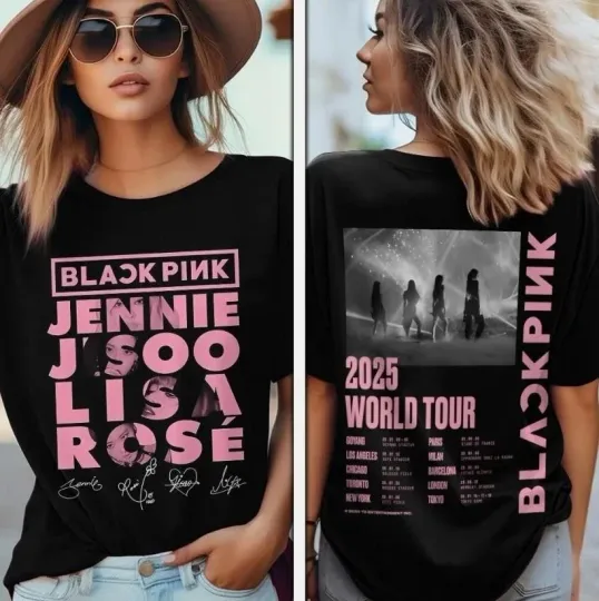 Discover Blackpink Deadline Tour 2025 Blink Jisoo Jennie Rose Lisa T-Shirt