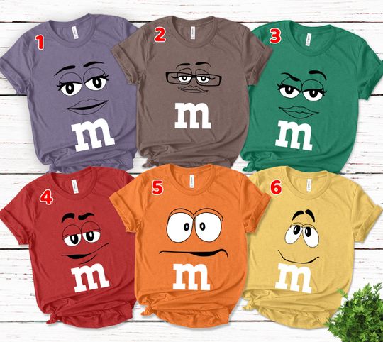 Discover m and m faces halloween costume shirt, m m face matching halloween