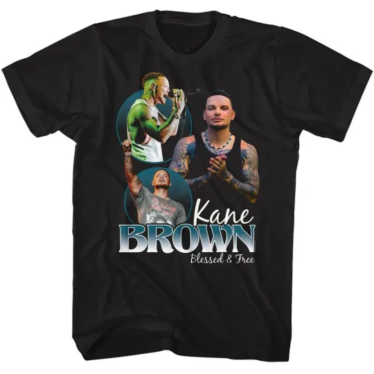 Discover Kane Brown Blessed And Free Collage Music Shirt