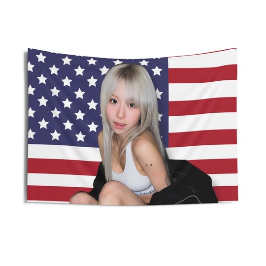 Discover Twice Chaeyoung Flag Banner, Twice Chaeyoung Kpop American Flag Tapestry