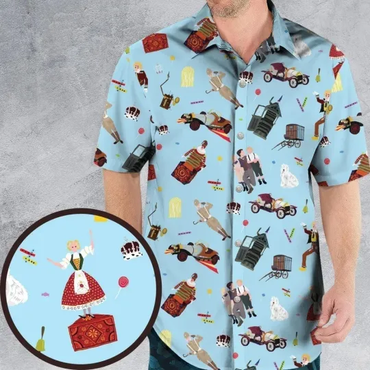 Discover Chitty Chitty Bang Bang Patterns Hawaiian Shirt Casual Button Shirt Unisex Adult