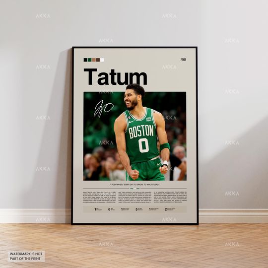 Discover Jayson Tatum Poster, Wall Decor