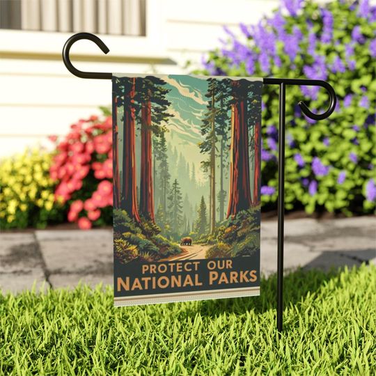 Discover Save Our Parks Garden Flag, National Parks Flag, Nature Lover Gift