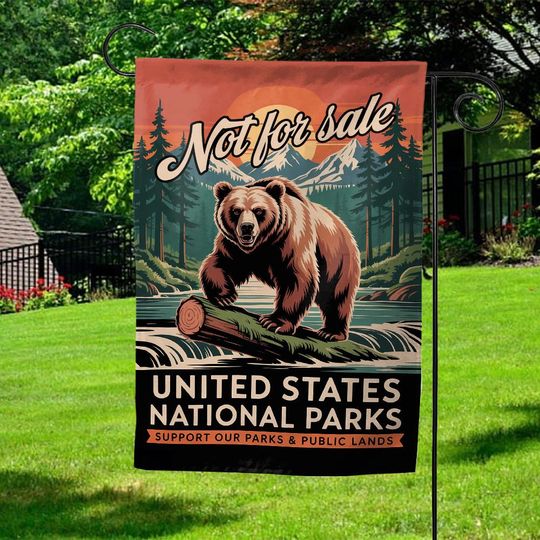 Discover National Park Protest Garden Flag, Support National Parks Flag