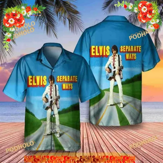 Discover Elvis Presley Funny Hawaiian Shirt, Separate Ways Gift For Rock And Roll Lovers