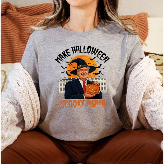 Discover Make Halloween Spooky Again Shirt, Funny Trump Halloween Shirt