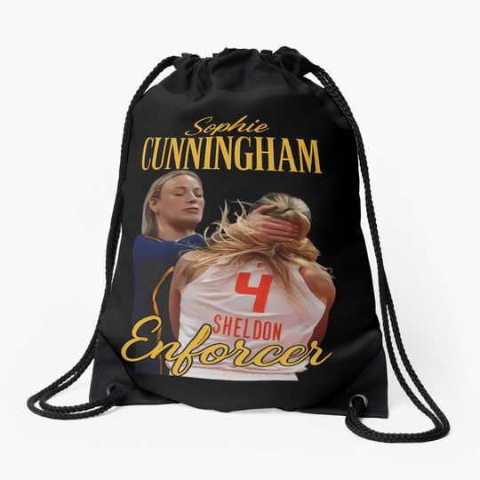 Discover Sophie Cunningham The Enforcer Indiana Meme Drawstring Bag