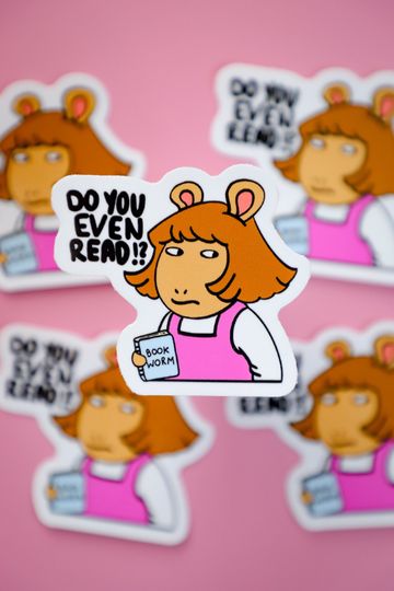 Discover Do You Even Read Sticker, DW Sticker, Library Card DW, Arthur Sticker