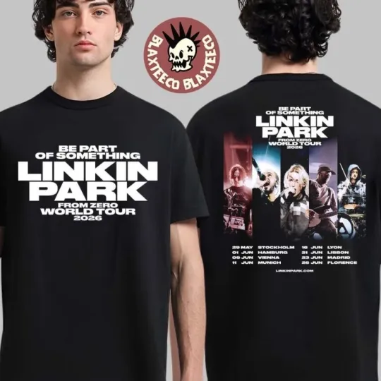 Discover Linkin Park 2026 Europe Tour T-Shirt | From Zero 2-Sided Unisex Gift For Fans