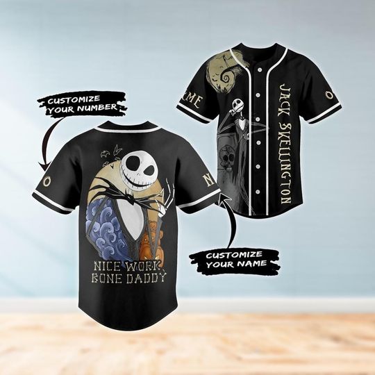 Discover Custom Jackk Skellingtonn Baseball Jersey, Halloween Disneyyy Movie