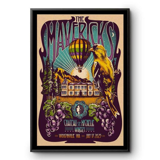 Discover The Mavericks July 17, 2025 Chateau Ste Michelle Winery in Woodinville, WA Poster