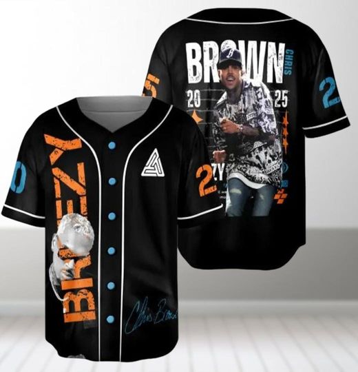 Discover Personalized Chris Brown Tour Jersey, Chris Brown Breezy Bowl Baseball Jersey