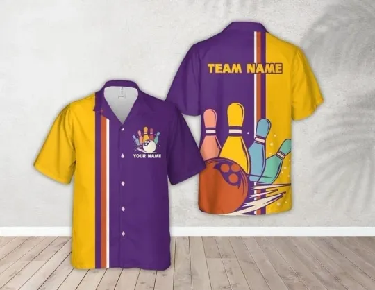 Discover Bowling Hawaiian Shirt Custom Name Team Matching Shirt Gift Lover