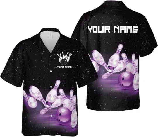Discover Custom Bowling Hawaiian Shirt For Men Women Unisex With Team Name