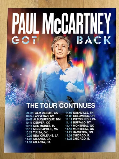 Discover P mccartney Got Back The Tour Continues 2025 Poster