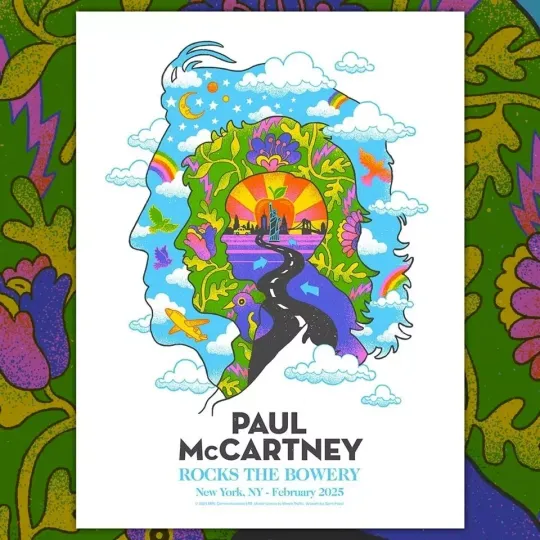 Discover P mccartney ROCKS THE BOWERY February 11th 2025 Bowery Ballroom NY Poster