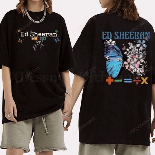 Discover Ed Shee Butterfly Tour Shirt 2025 Fan Gift Harajuku Tee