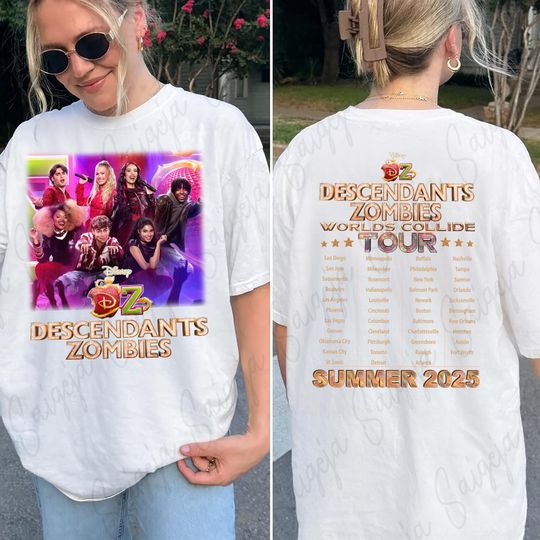 Discover Descendants Zombies World Tour PNG Design Digital Download, Disneyyy The Rise Of Red Group Png, Descendants Concert Summer Music Festival 2025