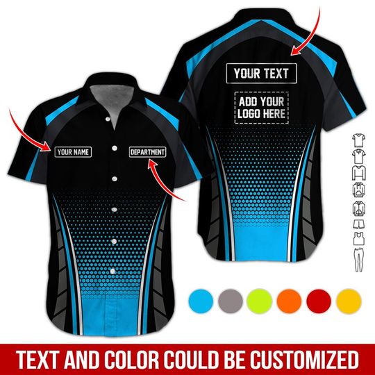 Discover Custom Racing Work Shirt, Personalized Pit Crew Uniform, Logo Name Department Shirt