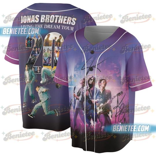 Discover Jonas Brother Tour 2025 Baseball Jersey, Living The Dream Jersey