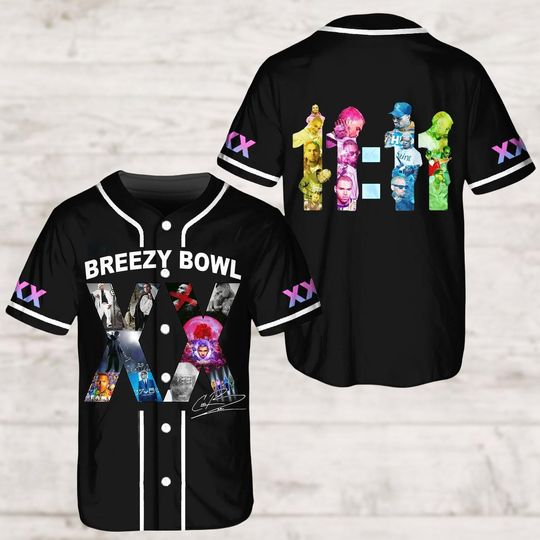 Discover Chris Brown Breezy Bowl XX Baseball Jersey, Custom Chris Brown Jersey,