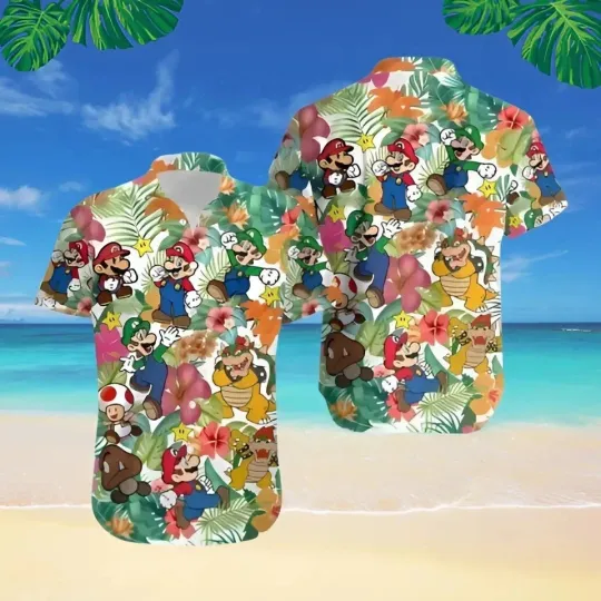 Discover Fun Unisex Hawaiian Shirt – Game Character Hawaiian Shirt