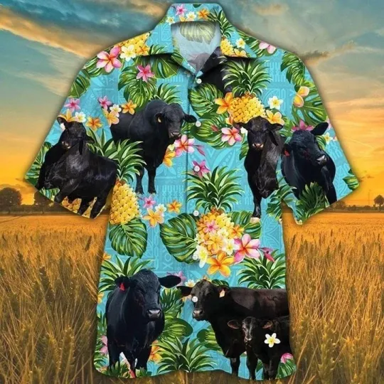 Discover Brangus Cattle Lovers Pineapple Brahman Angus Cattle Lovers Hawaiian Shirt