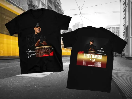 Discover Stevie Wonder Live 2025 Tour T-Shirt, Gift For Fans Unisex Shirt