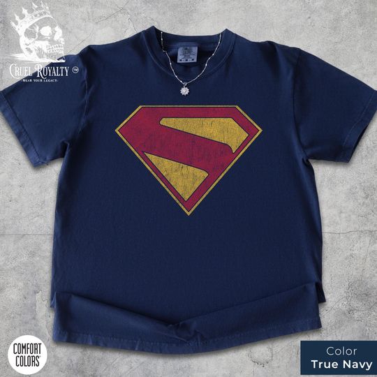 Discover Superman 2025 Logo Shirt, Vintage Hero Emblem Tee, Distressed DC Reboot Gift