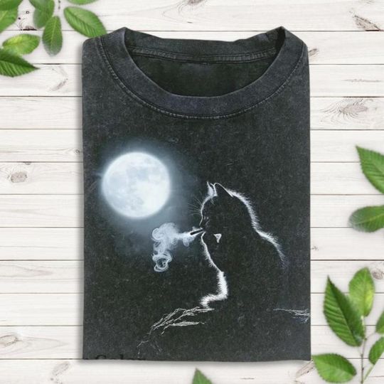 Discover Funny Smoking Cat Meme Shirt, Cigarette Cat TShirt