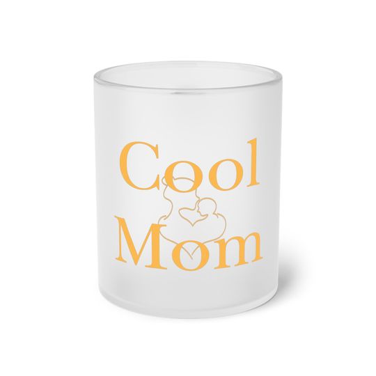 Discover Frosted Glass Mug (11oz/325ml) - Mug with frosted glass finish - Mother's Day Mug - "Cool Mom" by SternMusikArt