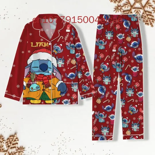 Discover Christmas Stitchh Family Pajamas Set, Disneyyy 3D Pajama Set