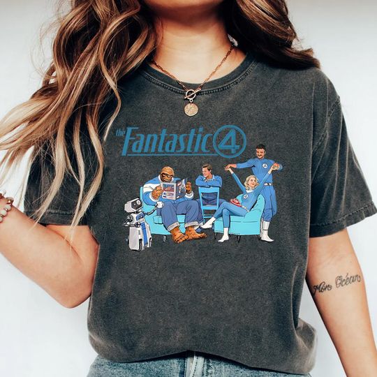 Discover Fantastic Four T-Shirt, Reed Richards Johnny Storm Human Torch First Steps Shirt