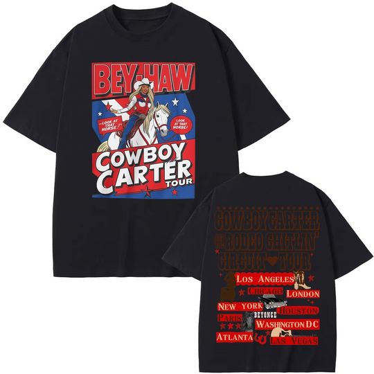 Discover Cowboy Carter Beyonce World Tour 2025 Merch T Shirt