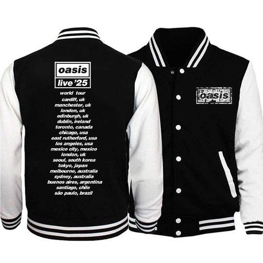 Discover Oasis Reunion Tour 2025 Baseball Uniform Jacket