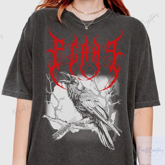 Discover Funny Crow Shirt, F-Caw-F Raven Shirt, Black Bird Halloween Shirt
