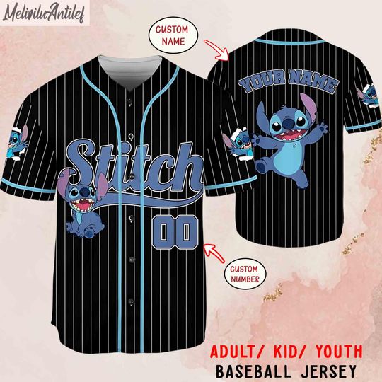 Discover Custom Stitchh Baseball Jersey, Personalized Lilo & Stitchh Baseball Jersey