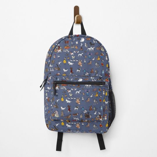 Discover Cartoon dogs, blue colour, Backpack, Dog Lover Gift