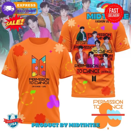 Discover BTS Permission To Dance On Stage Limited Edition 3D Shirt